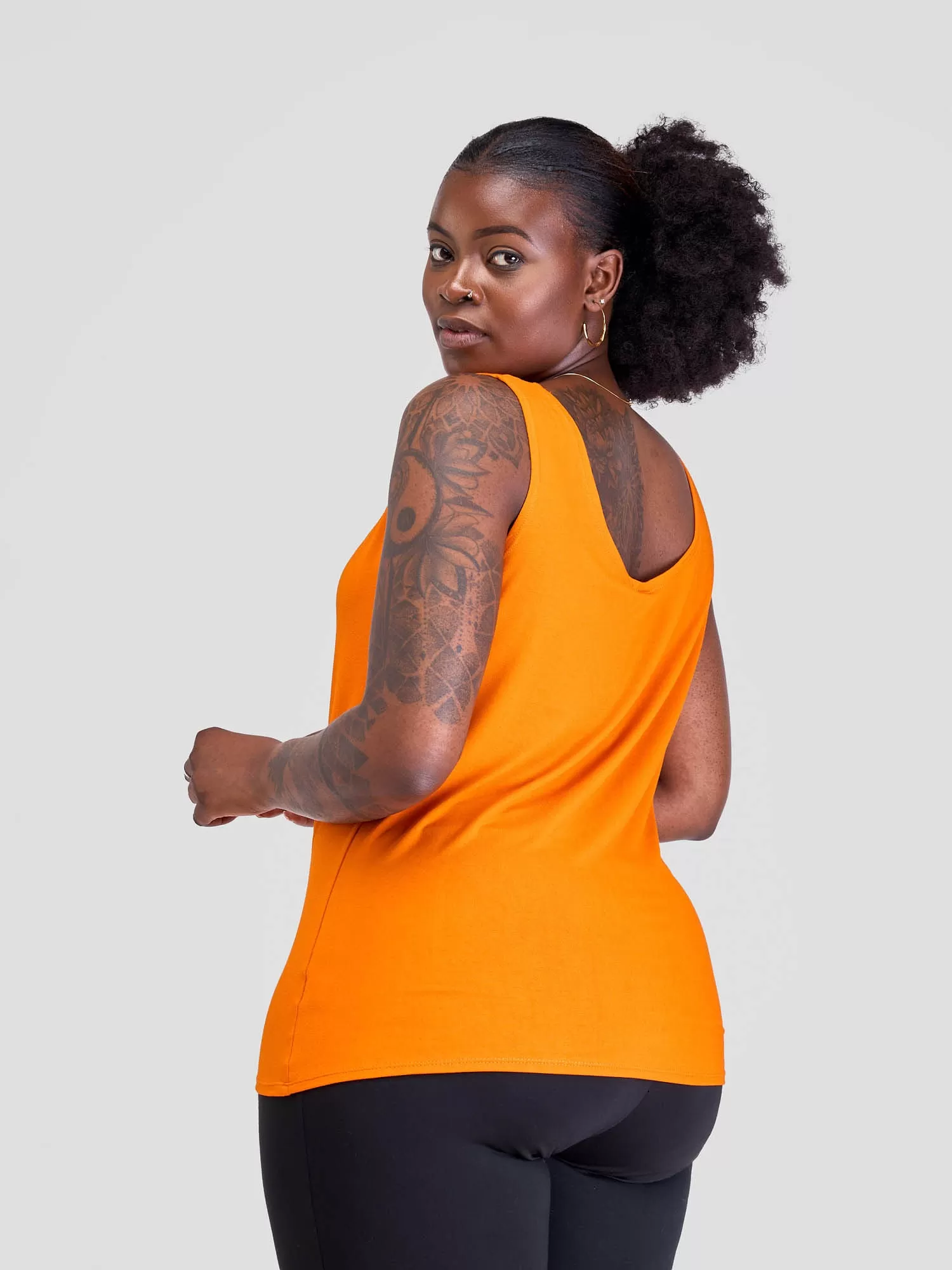 Zoya Basic Val Tank Top - Orange